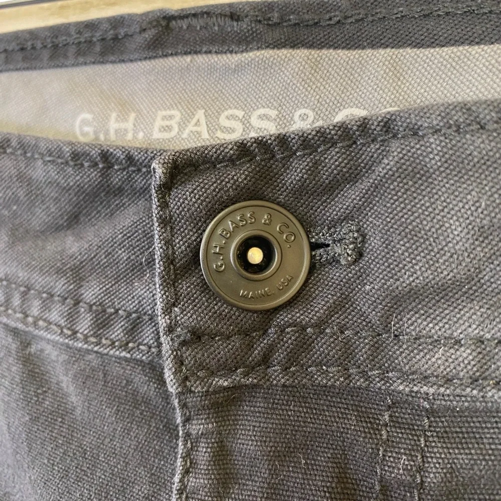 GH Bass Co Groundwork Pants 40x30 Black Canvas Utility Workwear Gorpcore